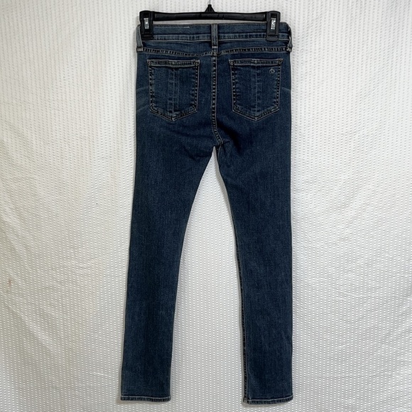 Rag & Bone Mid Rise Slim Leg Capri Blue Denim Jeans - Size 25 - Picture 4 of 13